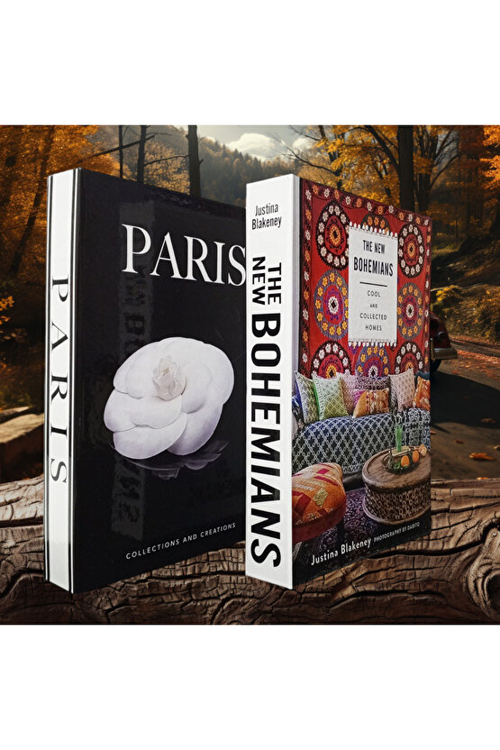 Dekoratif Kitap Görünümlü Kutu 2li Set Decorative Book Looking Box