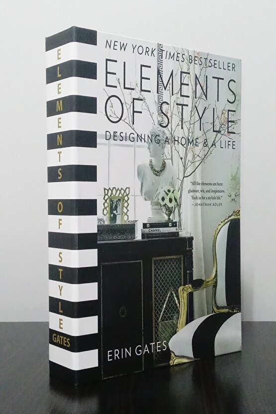 2li Dekoratif Kitap Kutu Görünümlü Elements Siyah & Siyah Gül Temalı