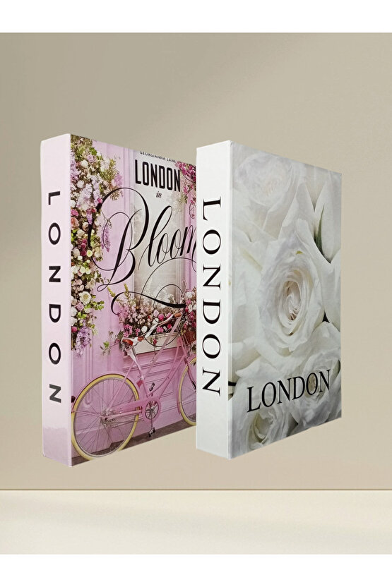 Dekoratif Kitap Görünümlü Kutu 2li Set Decorative Book Looking Box