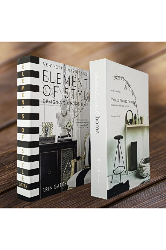 Dekoratif Kitap Görünümlü Kutu 2li Set Decorative Book Looking Box