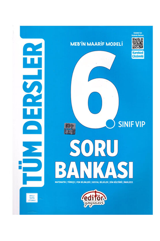 2026 MEB in Maarif Modeli 6.Sınıf Tüm Dersler Karekod Çözümlü Soru Bankası Akıllı Tahtaya Uyumlu
