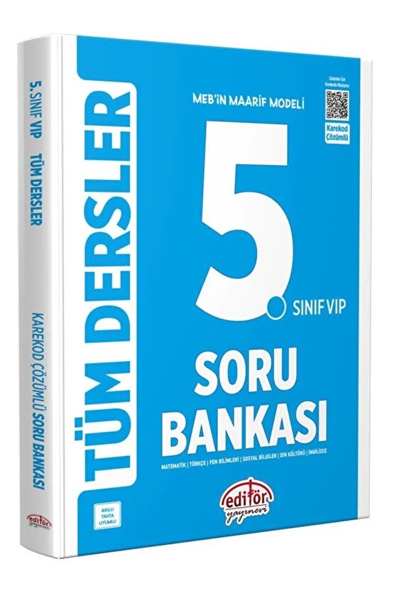 Editör Yayınları 2025 5.Sınıf Vip Tüm Dersler Soru Bankası
