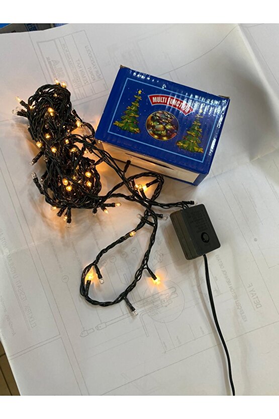 Ledli Günışığı Renk 5 Mt Led Yılbaşı Ağaç Süsü Sarkıt Işık