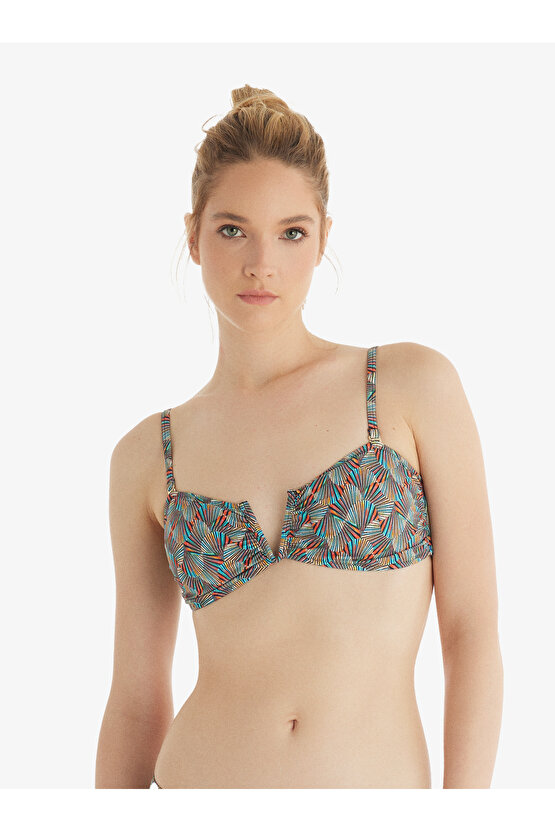 Kadın Bikini Üst 10717 - Desenli