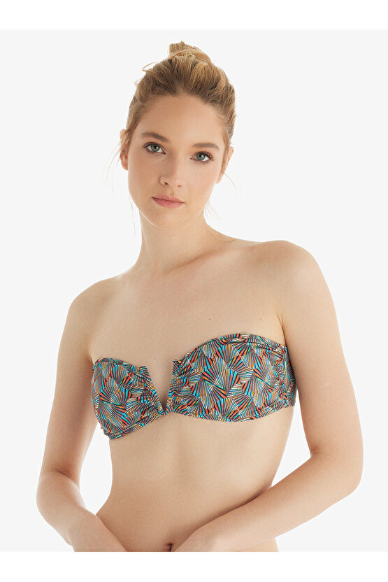 Kadın Bikini Üst 10717 - Desenli