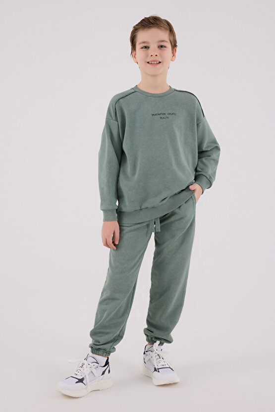 Erkek Çocuk Yeşil Eşofman Takımı