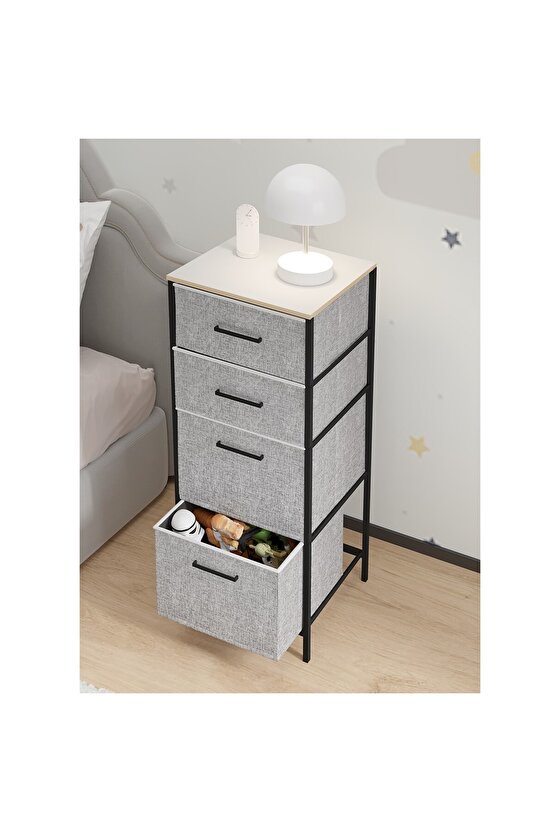 Çocuk 4 Çekmeceli Komodin Sehpa