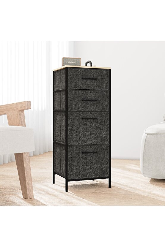 Çok Amaçlı Dolap 4 Çekmeceli Komodin Sehpa