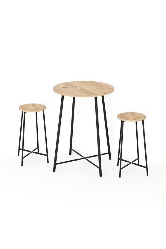 Oval 2 Kişilik Yemek Masası Bar Masası Mutfak