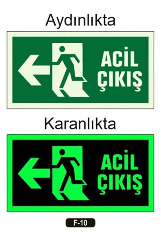 ACİL ÇIKIŞ LEVHASI PVC SOL YÖN