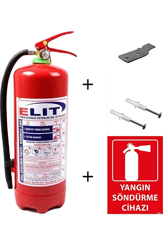 Ruhsata Uygun 6 Kg Kuru Kimyevi Tozlu Yangın Tüpü