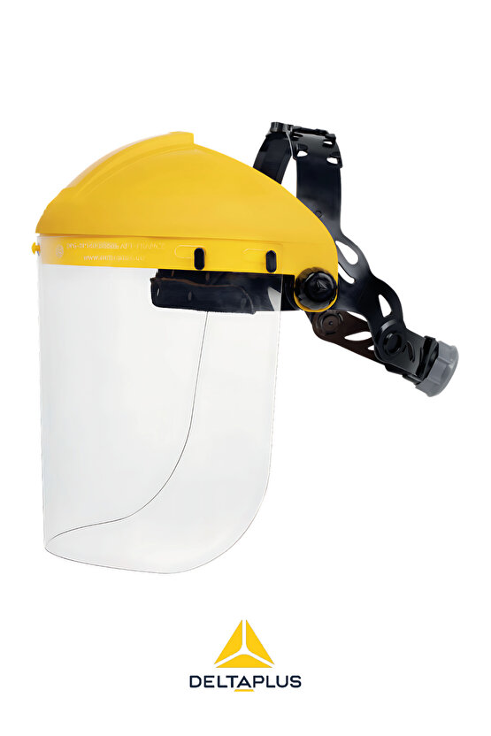 BALBI Vizör Tutucu | 2 Rotor Ayarlı Kafa Bandı ve Polikarbonat Vizörlü İş Güvenliği Yüz Koruması