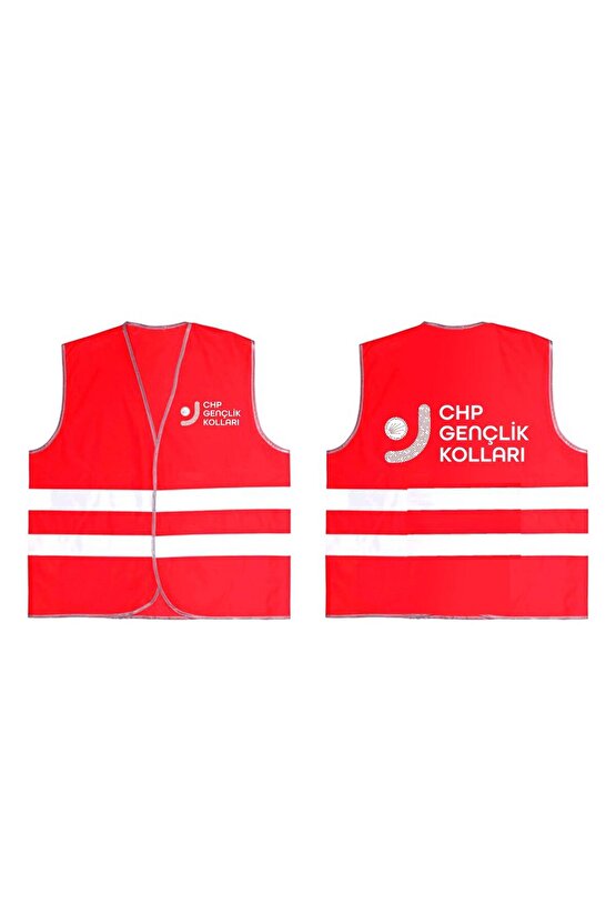 Siyasi Parti Yelekleri, Reflektörlü İkaz Yeleği , ( CHP Gençlik Koları ) Baskılı Yelek