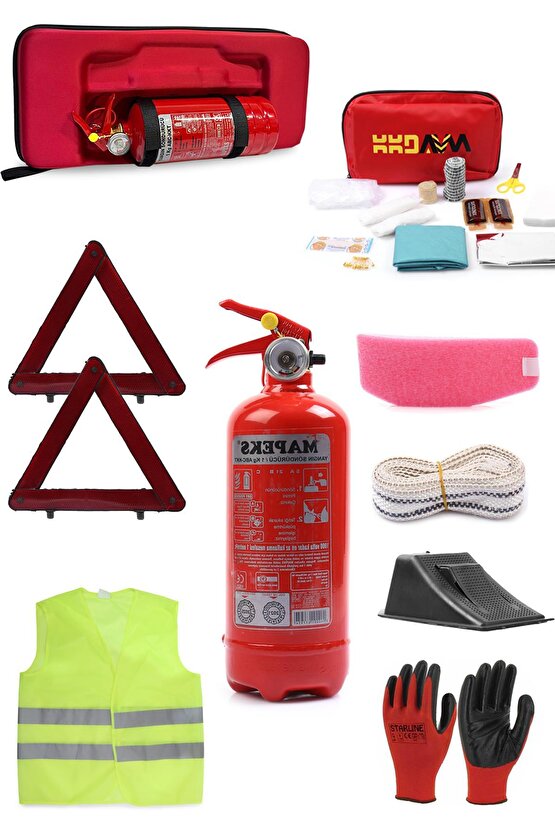 Eva Trafik Ve Ilk Yardım Seti Ekonomik - Tüvtürk Uyumlu Eva Trafik Seti Tüp 4 Yıl Garantili