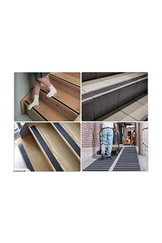 5 Adet Yapışkanlı Merdiven Kaydırmaz Bandı - Kaymaz Bant 5 Cm Genişlik 25 M Uzunluk