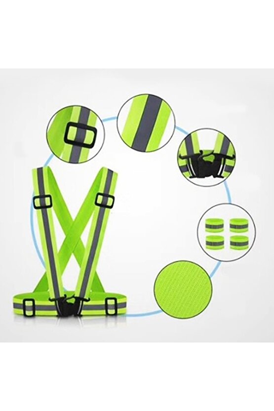 Yüksek Görünürlüklü Reflektörlü Ayarlanabilir Motosiklet Yeleği Reflektörlü Yeni Yasaya Uygun