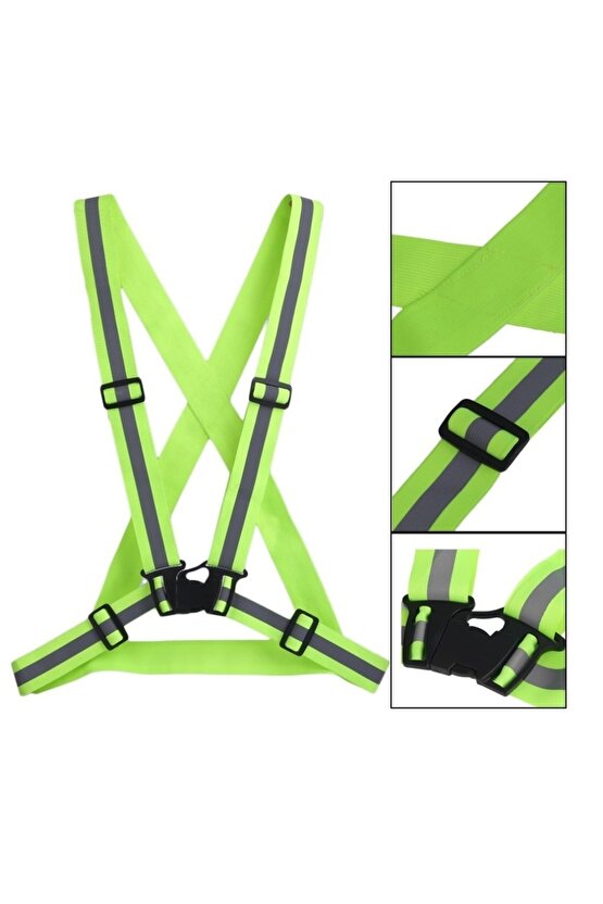 Yüksek Görünürlüklü Reflektörlü Ayarlanabilir Motosiklet Yeleği Reflektörlü Yeni Yasaya Uygun