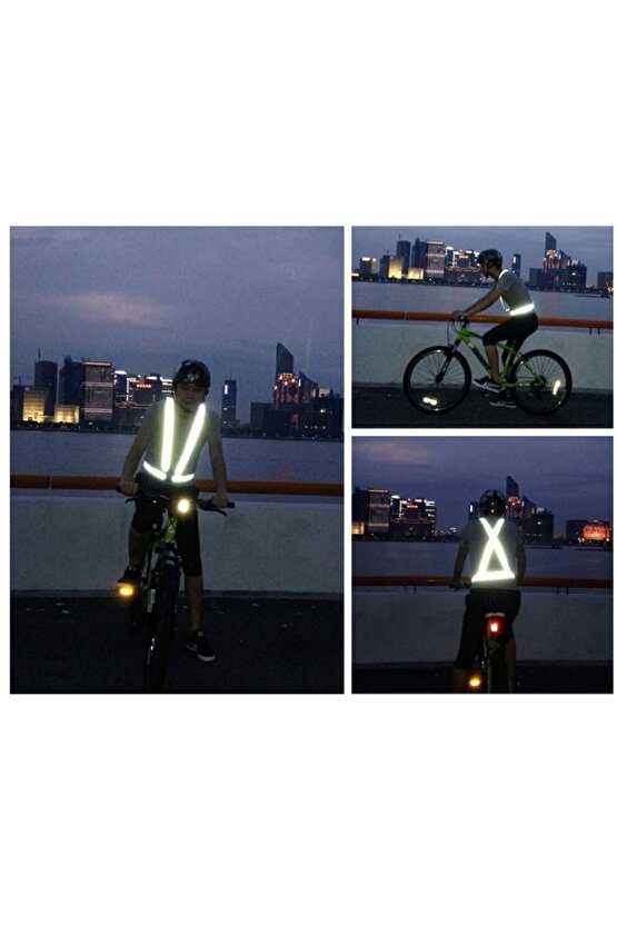 Yüksek Görünürlüklü Reflektörlü Ayarlanabilir Motosiklet Yeleği Reflektörlü Yeni Yasaya Uygun