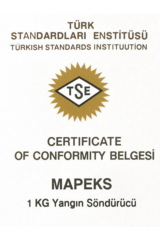 1 Kg Yangın Söndürücü - Ce & Tse Belgeli - Tüvtürk Uyumlu - Araç Tip Onaylı -nisan Ayı Üretim