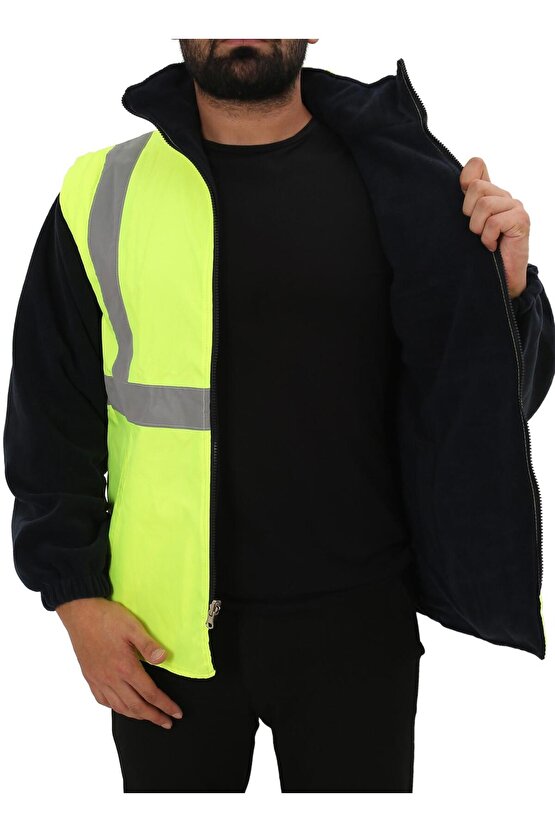 Bestguard Işçi Parkası Yüksek Görünümlü 5 1 Parka - Çok Kullanışlı Ceket Mont Parka