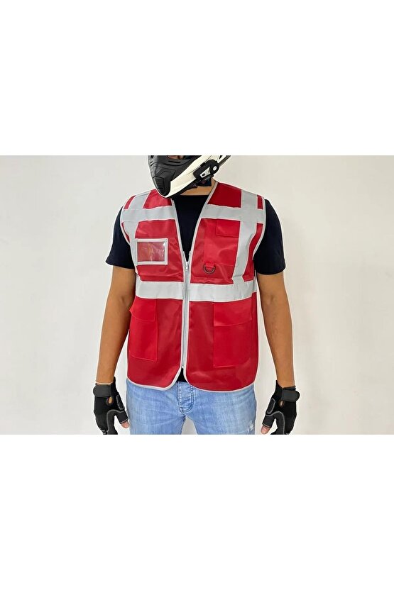 REFREKTÖRLÜ MÜHENDİS YELEĞİ CEPLİ