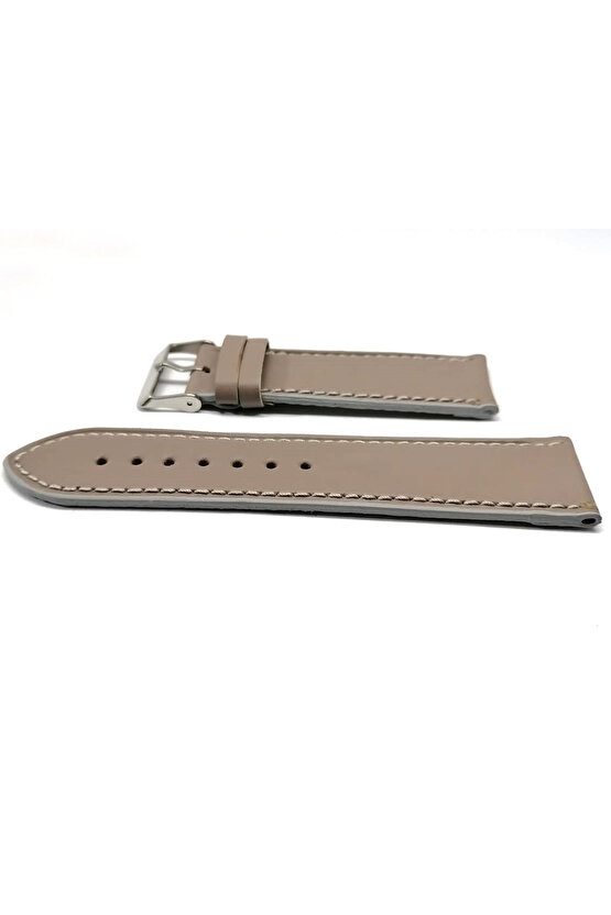 Hakiki Yaglı Deri Her Saate Uygun  kordon  22  mm Gri