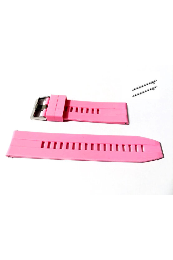 22 mm akıllı pimli silikon kayış (1) pembe