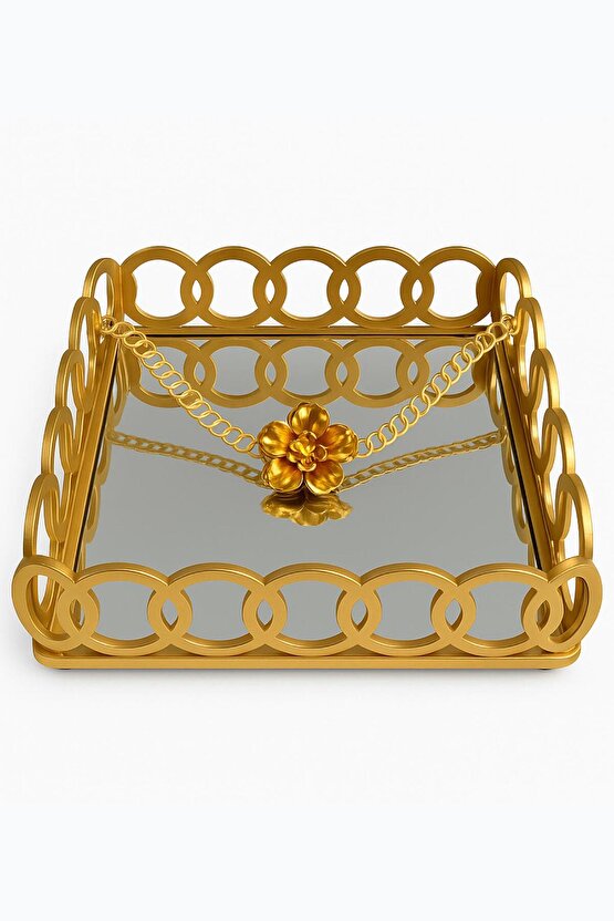 Lux Gold Aynalı Halka Sunum Peçetelik