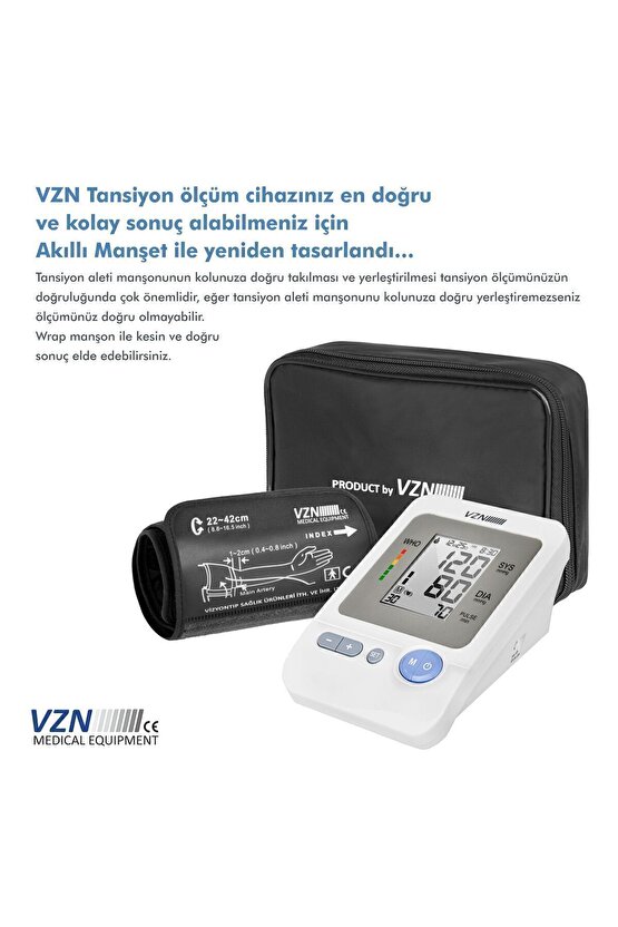 Tam Otomatik Türkçe Konuşan Tam Otomatik Dijital Tansiyon Aleti yeni Wrap Manşonlu