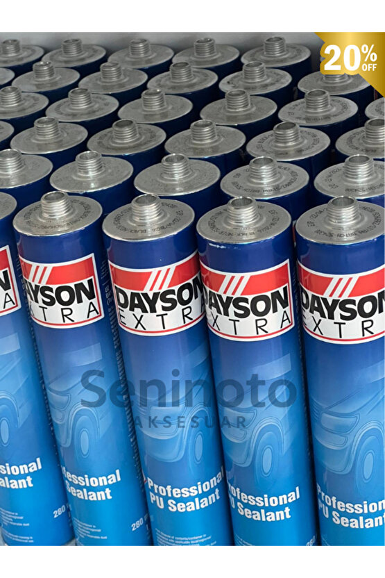 Dayson Extra Poliüretan Mastik PU Siyah Silikon 280 ml Oto Cam Yapıştırıcı 2 Adet
