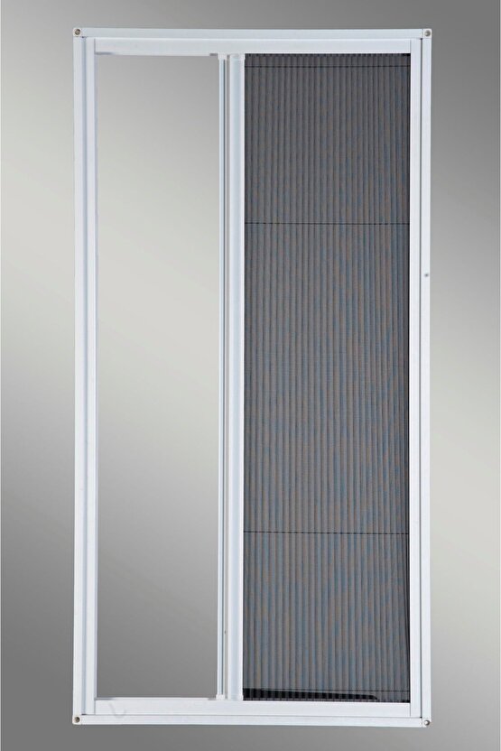 100x99cm  Pileli-plise Sineklik-Beyaz Pilise-Pileli Sineklik