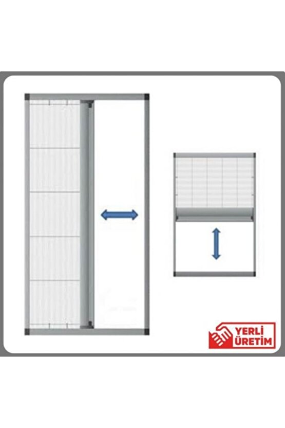 Beyaz Plise Sineklik Akordiyon Sürgülü Pileli Sineklik Kapı Ve Pencere 60-80*80-100 Ölçeri