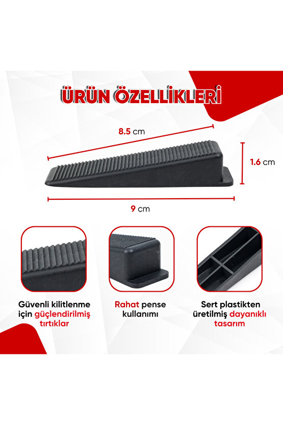 Fayans Seramik Seviye Tespit Derz Artısı Derz Klips Sabitleme Takozu 100 Adet