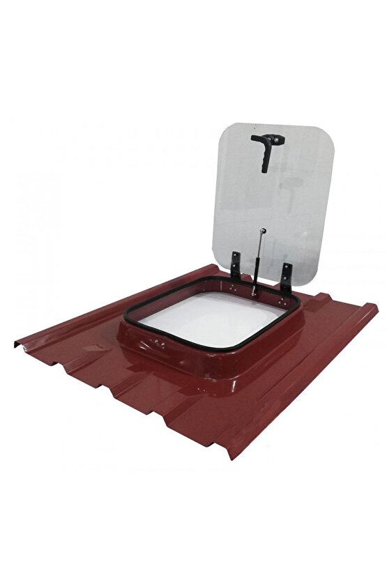 Trapez Sac Camlı Amortisörlü Çatı Çıkış Kapağı