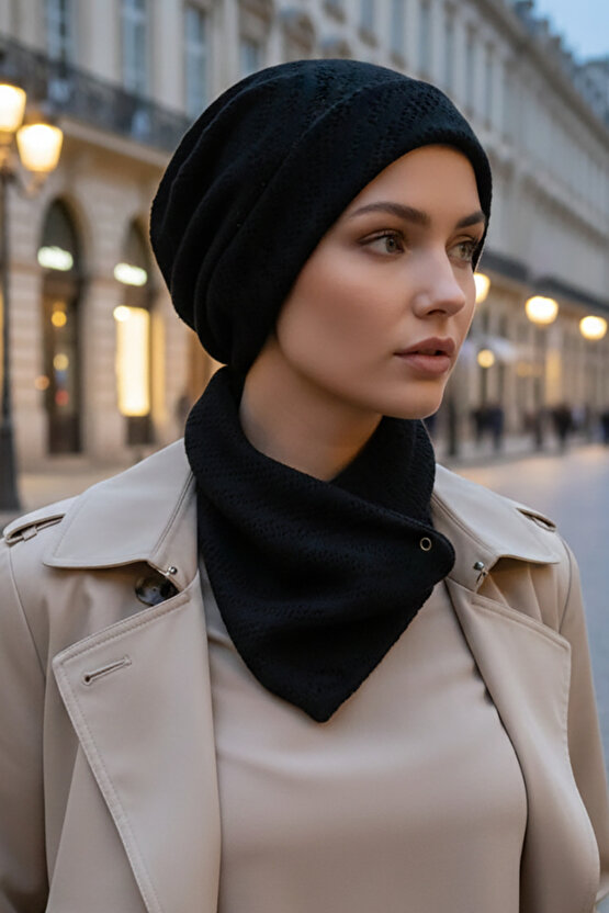 Siyah Triko Bere Ve Etol Takım