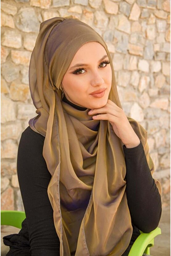 Balköpüğü Janjan Şifon Abiye Şal