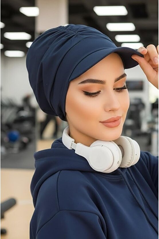 Lacivert Tesettür Şapka