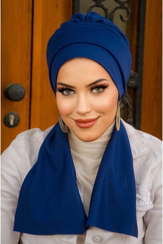 Lacivert Hazır Atkılı Bone