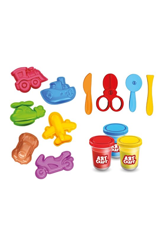 Seyahat Araçları Oyun Hamur Seti 168 Gr. - Oyun Hamuru Seti - Hamur Setleri - Hamur Kalıpları - Doğa