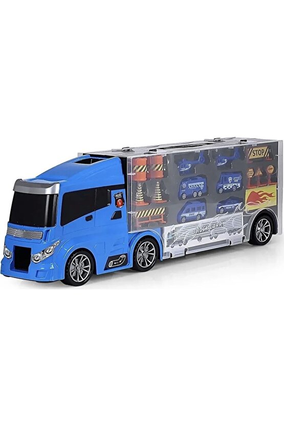 Rampalı Polis Tır Seti - Polis Taşıyıcı Tır - Kaydıraklı Kamyon - Araç Yol Seti - Tır Yol Seti - Oyu