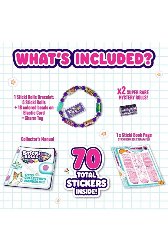 Sticki Rolls Sticki Yedek Bant - En İyi Kendin Yap Çıkartma Takı Seti - Takı Setleri - Çıkart Yapışt