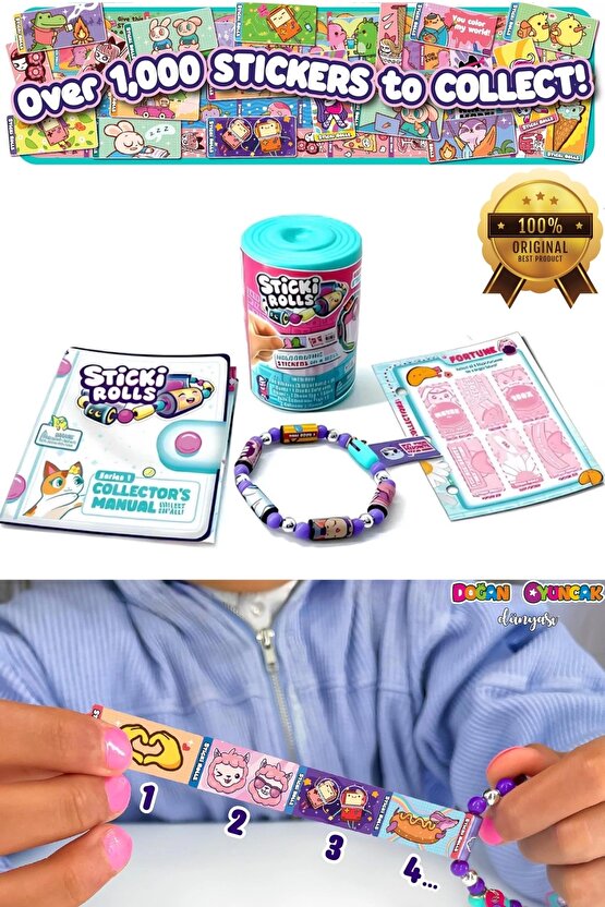 Sticki Rolls Sticki Bant Kapsülü - En İyi Kendin Yap Çıkartma Takı Seti - Takı Setleri - Çıkart Yapı