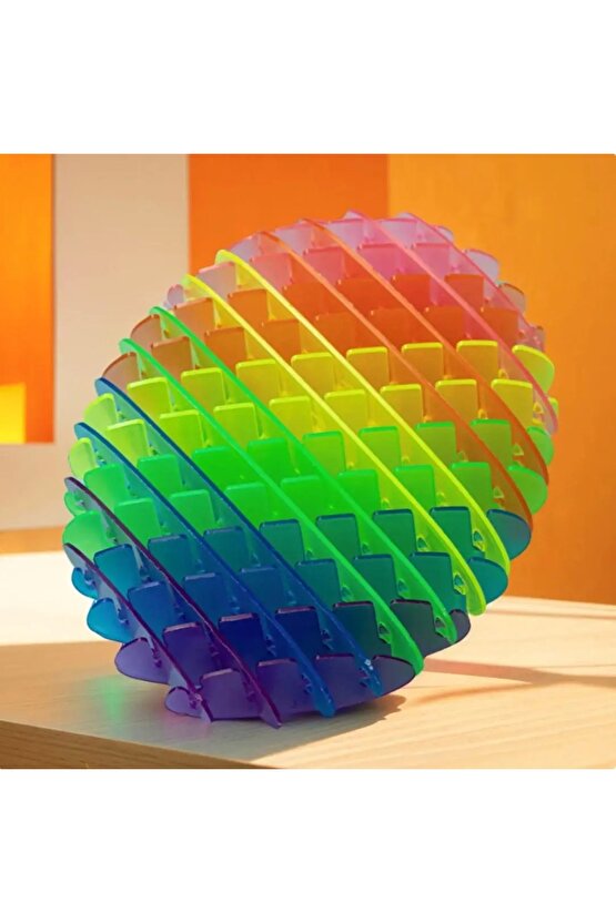 Orijinal Morf Flexi Fidget Stres Oyuncağı Worm fidget Stres Giderici Solucan Stres Yay - Gökkuşağı