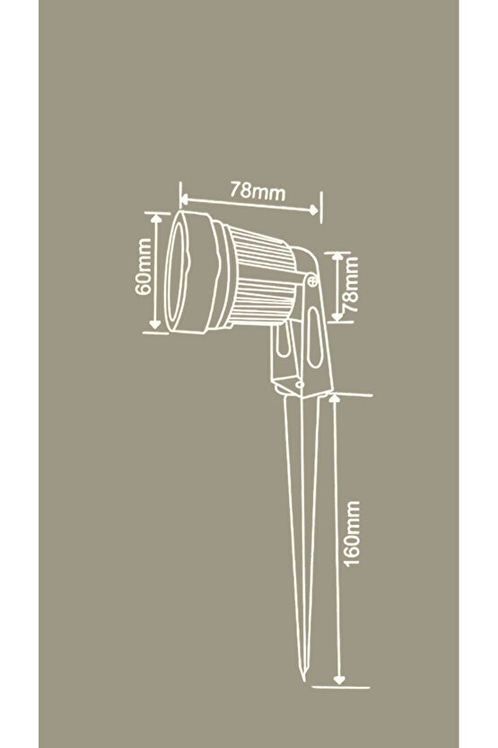 5 Adet Elektrikle Çalışır 7 Watt Mavi Işık Çok Kaliteli Çim, Çiçek, Ağaç, Peyzaj Aydınlatma Armatürü
