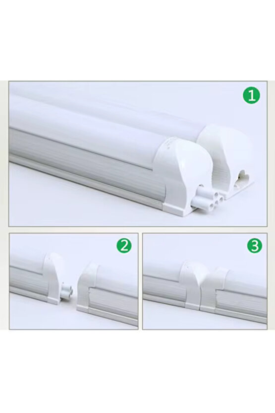 1 Adet 60 Cm, 9 Watt Gün Işığı Ledli Eklenebilir T5 Bant Armatür, T5 Armatür, Tavan, Duvar Armatürü