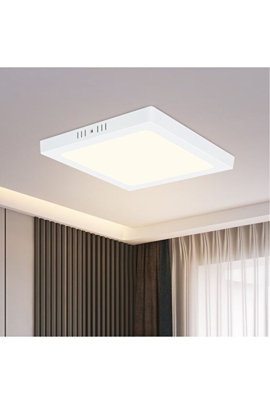 30 Watt Beyaz Işık, Çok Kaliteli Sıva Üstü Metal Kasa Tavan Armatürü, 3200 Lümen 6400 Kelvin Armatür