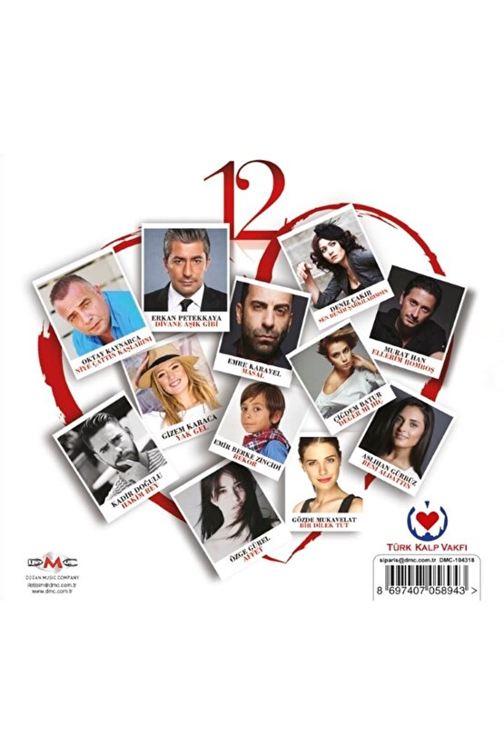 12 Kalp ( Çeşitli Sanatçılar ) CD Ambalajında