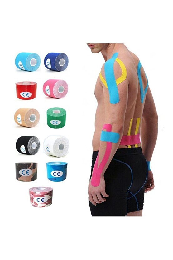Bia Tape Kinesio Kinesiology 5cmx5m Siyah Ağrı Sporcu Bandı