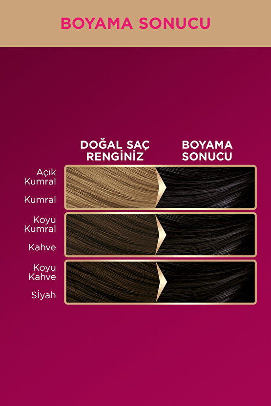 Deluxe 1-0 Siyah Zengin Yağ Bakımı Kit Saç Boyası Bakım Maskesi