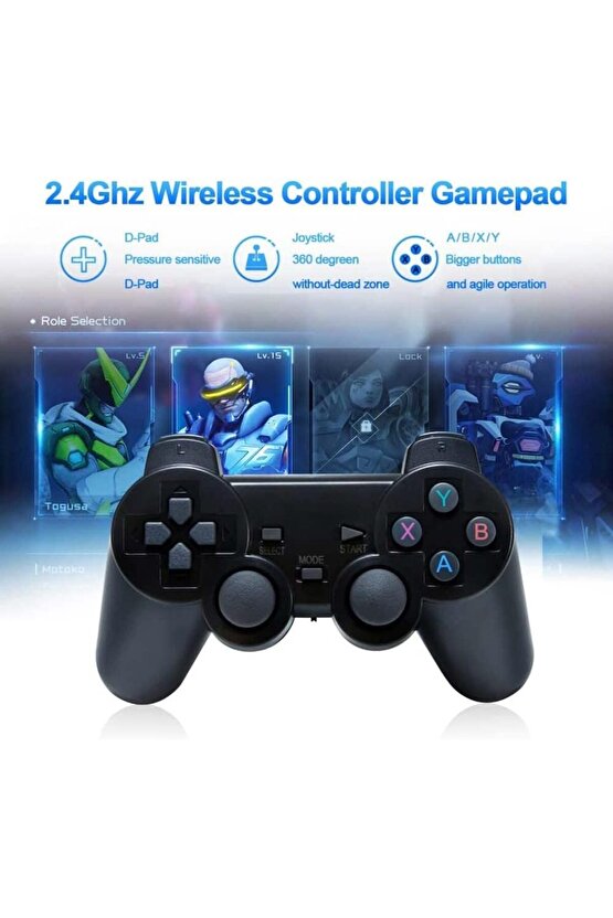 4K RETRO GAME STİCK 2 Kablosuz Kumandalı HDMI Çıkışlı 64GB VİDEO OYUN KONSOLU